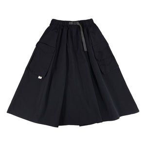 A[S]USL MULTI POCKETS SKIRT-BLACK