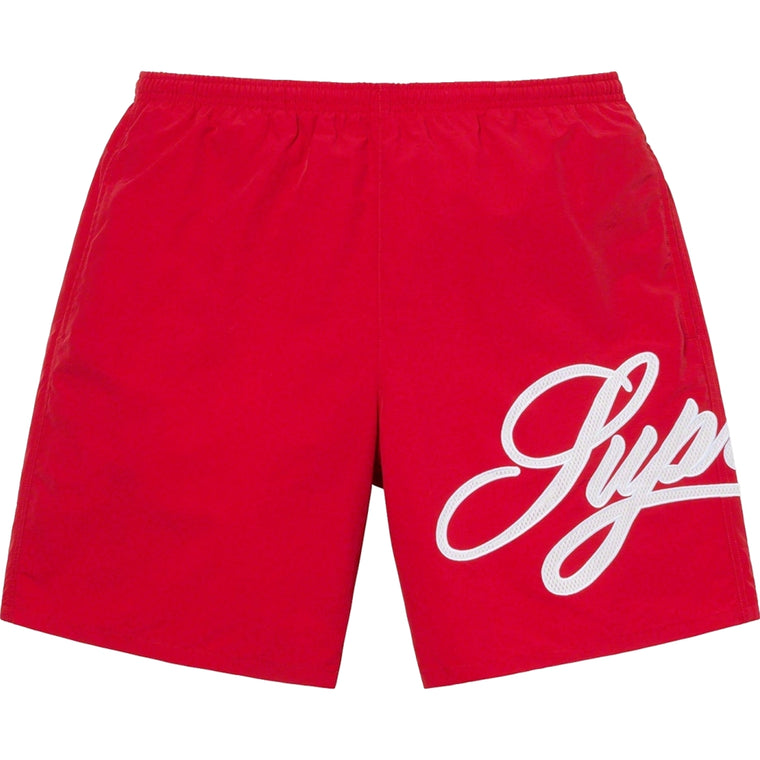 SUPREME MESH SCRIPT WATER SHORT-RED