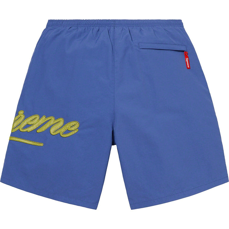 SUPREME MESH SCRIPT WATER SHORT-NAVY