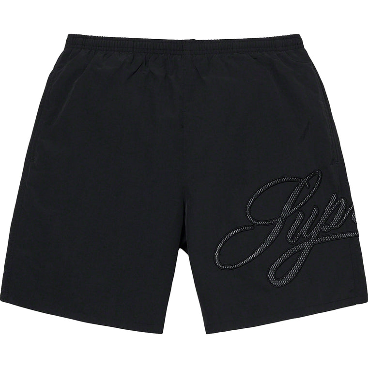 SUPREME MESH SCRIPT WATER SHORT-BLACK