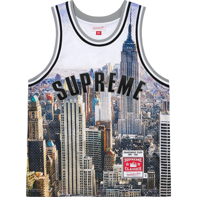 SUPREME MITCHELL&NESS BASKETBAL JERSEY-SKYLINE