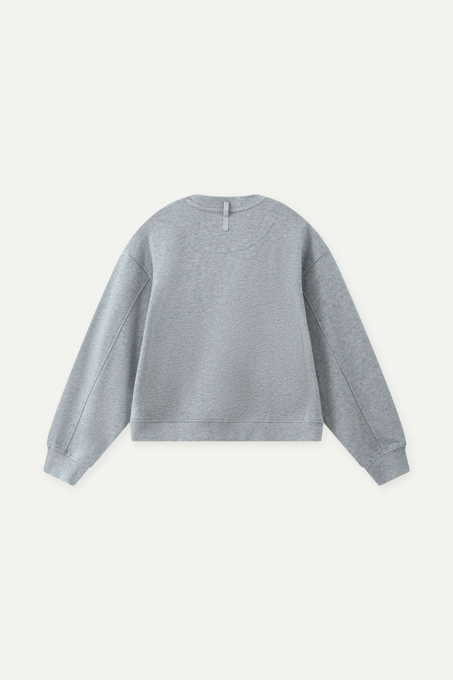 ESPRIT MULTICOLOUR EMBROIDERED LOGO CREW NECK SWEATSHIRT-HEATHER GREY