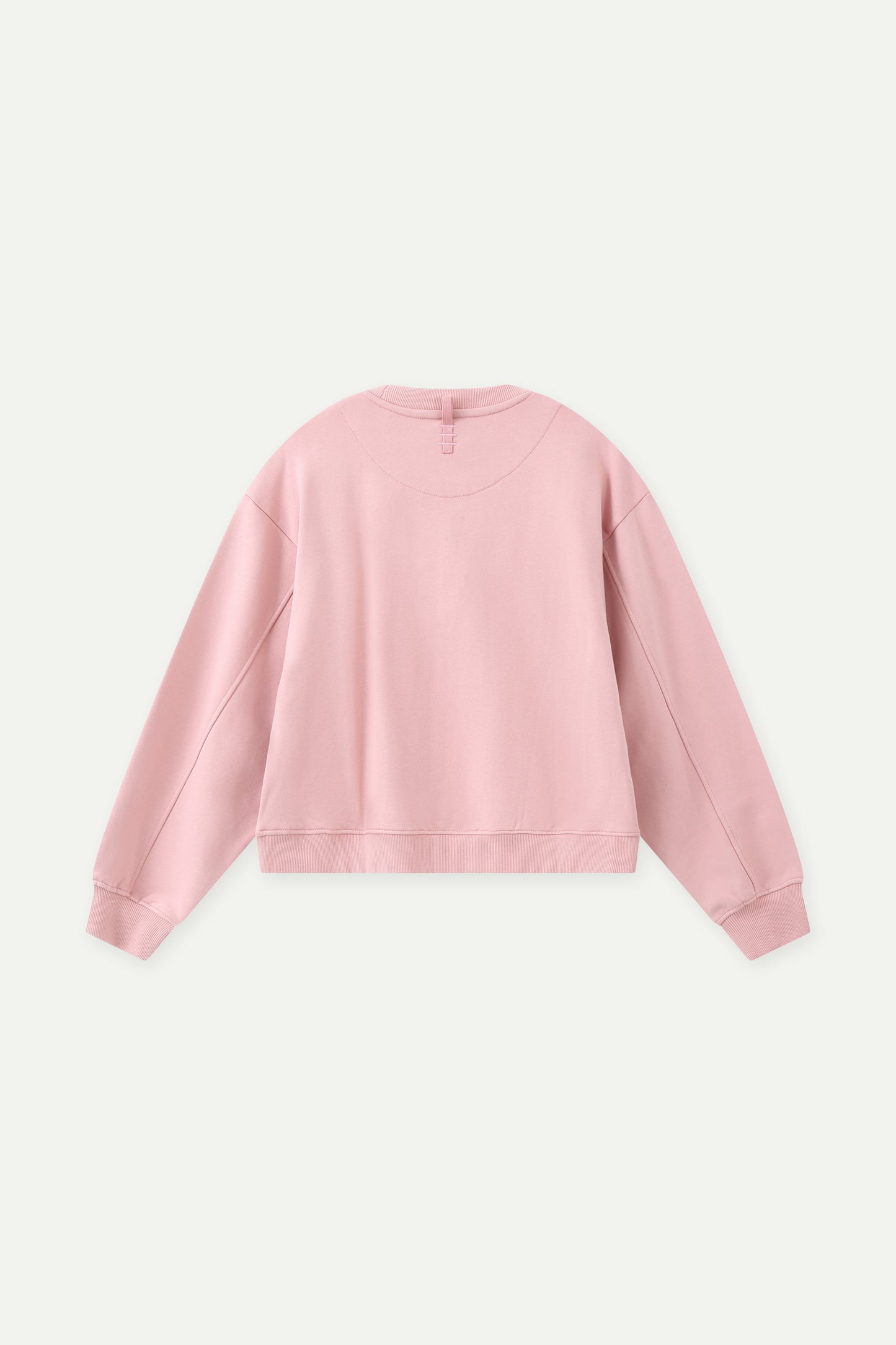 ESPRIT MULTICOLOUR EMBROIDERED LOGO CREW NECK SWEATSHIRT-PINK