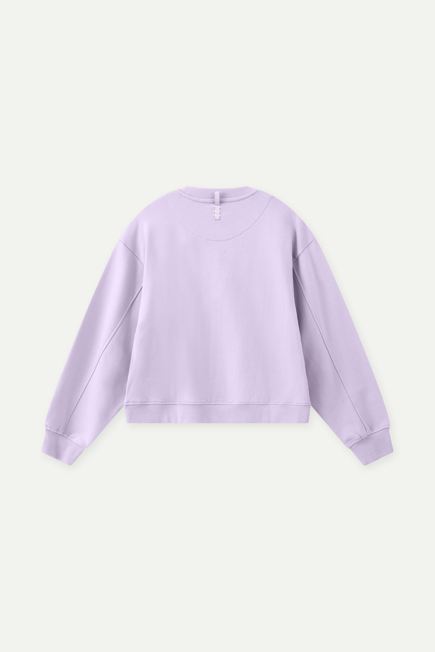 ESPRIT MULTICOLOUR EMBROIDERED LOGO CREW NECK SWEATSHIRT-VIOLET