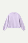 ESPRIT MULTICOLOUR EMBROIDERED LOGO CREW NECK SWEATSHIRT-VIOLET