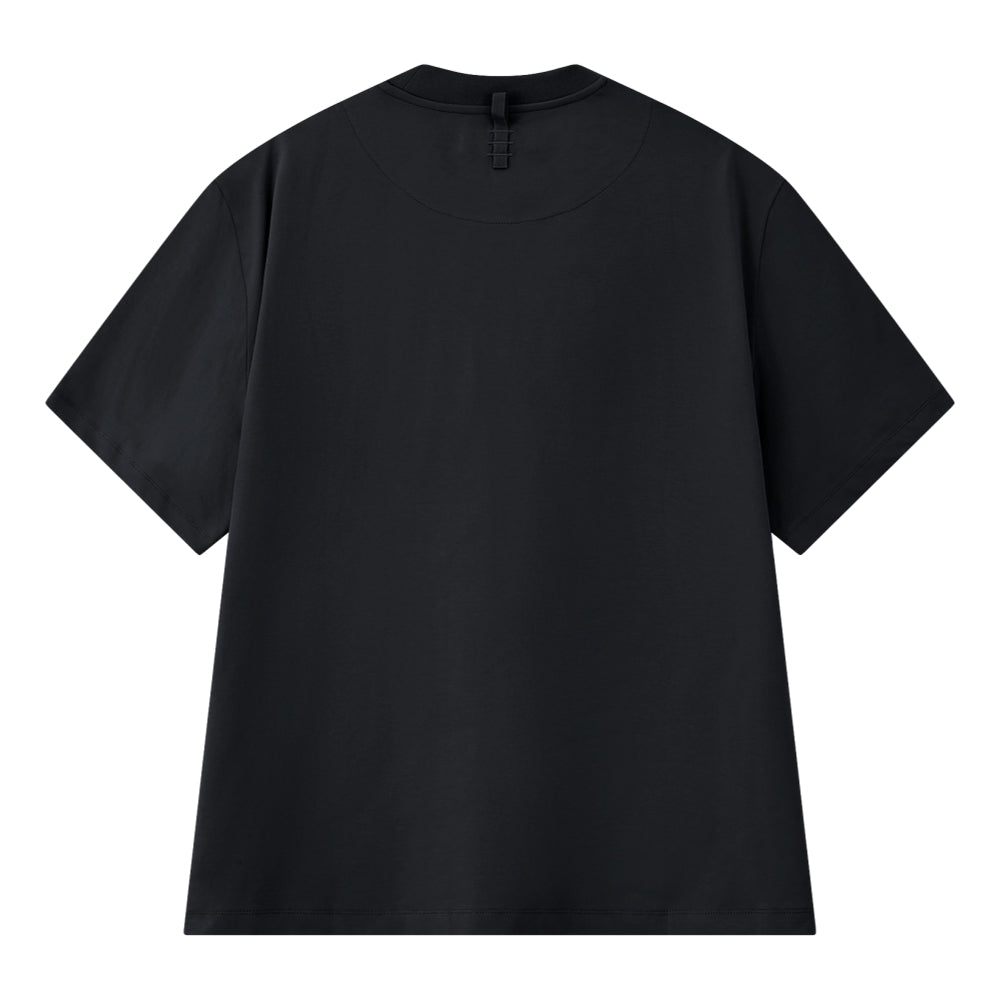 ESPRIT MULTICOLOUR EMBROIDERED LOGO CREW NECK T-SHIRT（UNISEX）-DARK GREY