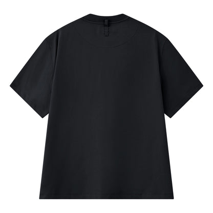 ESPRIT MULTICOLOUR EMBROIDERED LOGO CREW NECK T-SHIRT（UNISEX）-DARK GREY