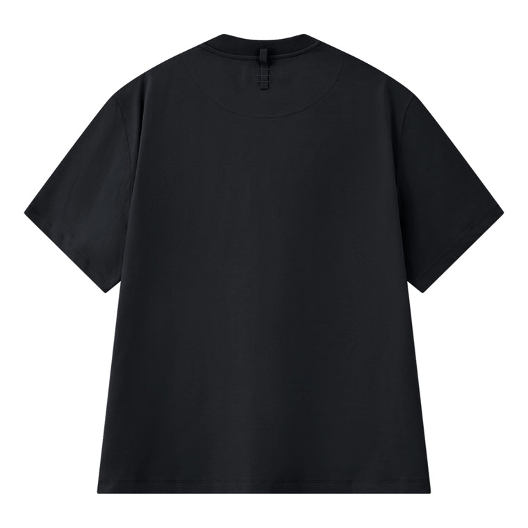 ESPRIT MULTICOLOUR EMBROIDERED LOGO CREW NECK T-SHIRT（UNISEX）-DARK GREY