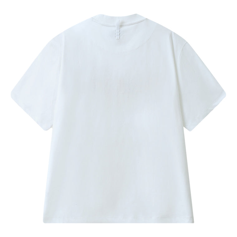 ESPRIT MULTICOLOUR EMBROIDERED LOGO CREW NECK T-SHIRT（UNISEX）-OFFWHITE