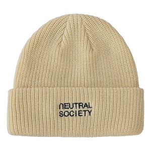 NEUTRAL SOCIETY NEUTRAL SOCIETY BEANIE-BEIGE