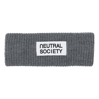 NEUTRAL SOCIETY NEUTRAL SOCIETY KNIITED HEAD BAND-GREY