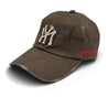 2ND CLOSET “NEW YOUTH CITY”APPLIQUE WASHED CAP-WASHED BROWN