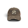2ND CLOSET “NEW YOUTH CITY”APPLIQUE WASHED CAP-WASHED BROWN