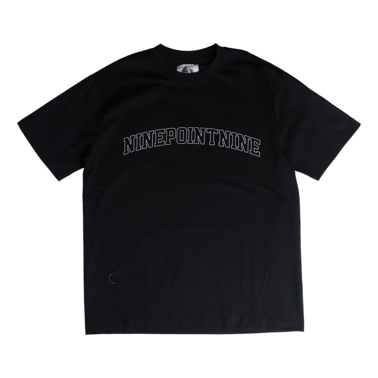 NINE POINT NINE NINEPOINTNINE COLLEGE S/S TEE-BLACK