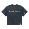 NEUTRAL SOCIETY NO ENEMIES TEE-WASHED NAVY