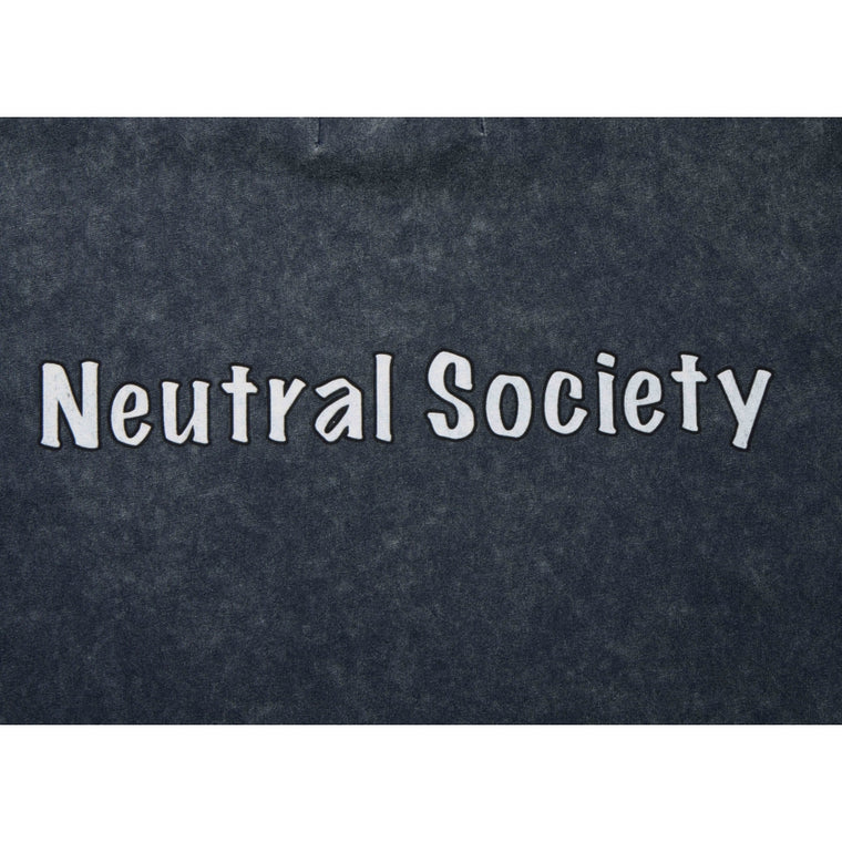 NEUTRAL SOCIETY NO ENEMIES TEE-WASHED NAVY