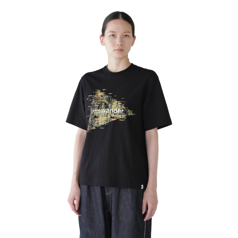 AND WANDER NOIZY LOGO PRINTED T-BLACK