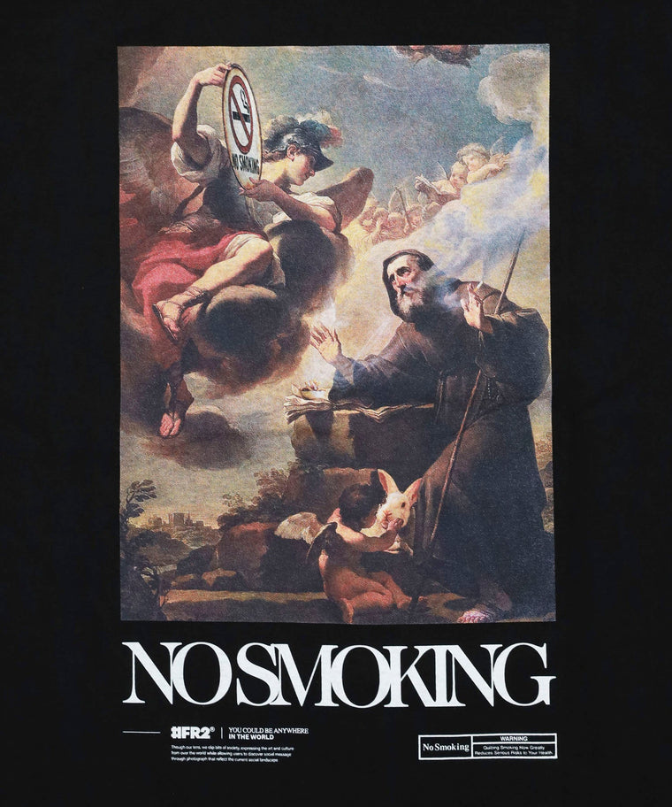 #FR2 NO SMOKING ART T-SHIRT-BLACK