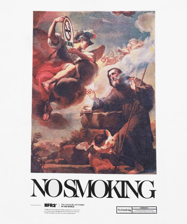 #FR2 NO SMOKING ART T-SHIRT-WHITE