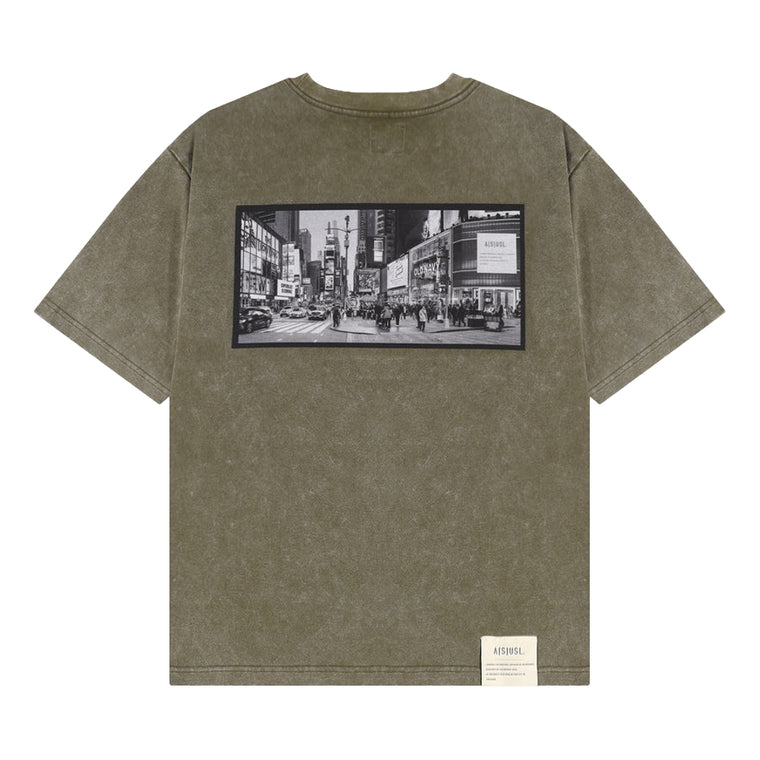 A[S]USL NOTHING PERMANENT TEE-OLIVE