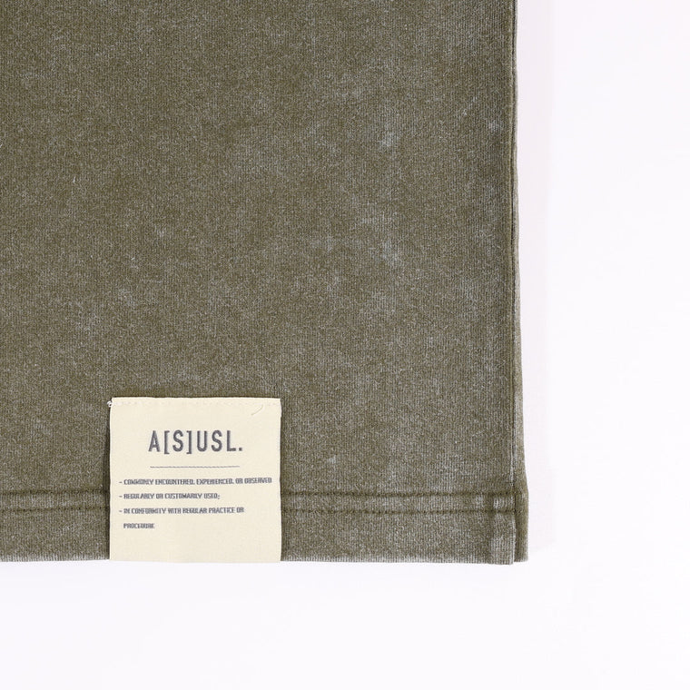 A[S]USL NOTHING PERMANENT TEE-OLIVE
