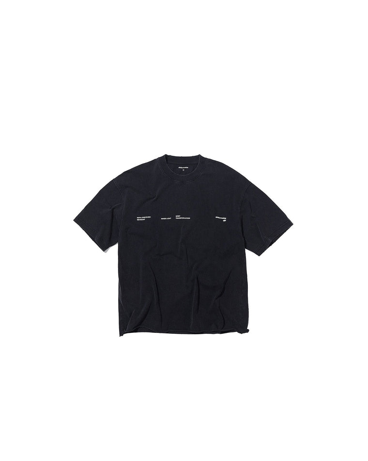 NINE POINT NINE "NOVA DISCOVERY" S/S TEE-WASHED BLACK