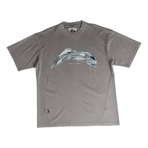 NINE POINT NINE NPN METAL LOGON S/S TEE-WASHED KHAKI