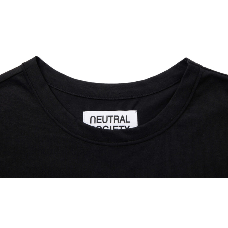 NEUTRAL SOCIETY NS LOGO CROPPED TOP-BLACK