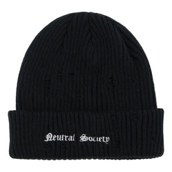 NEUTRAL SOCIETY NS LOGO DESTROY BEANIE-BLACK