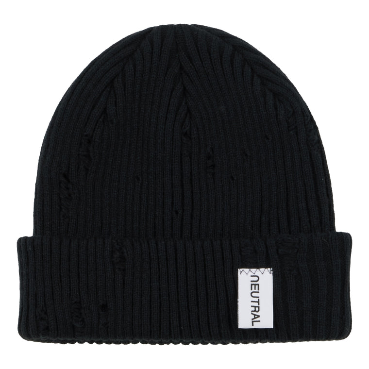 NEUTRAL SOCIETY NS LOGO DESTROY BEANIE-BLACK