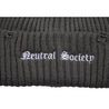 NEUTRAL SOCIETY NS LOGO DESTROY BEANIE-DARK GREY