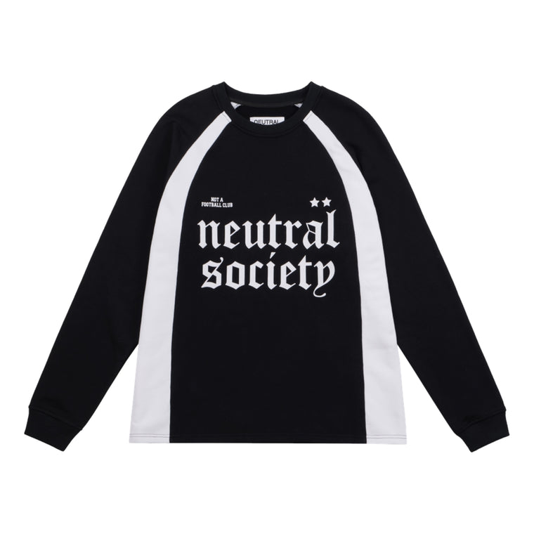 NEUTRAL SOCIETY NS LOGO FOOTBALL SWEATSHIRT-BLACK