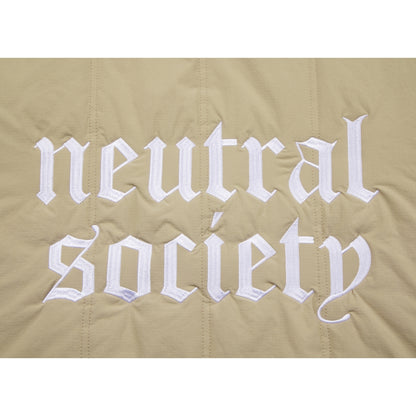 NEUTRAL SOCIETY NS LOGO LINER JACKET-BEIGE
