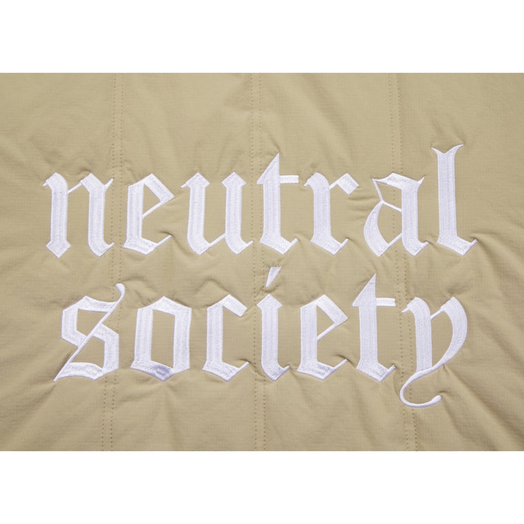 NEUTRAL SOCIETY NS LOGO LINER JACKET-BEIGE