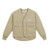 NEUTRAL SOCIETY NS LOGO LINER JACKET-BEIGE