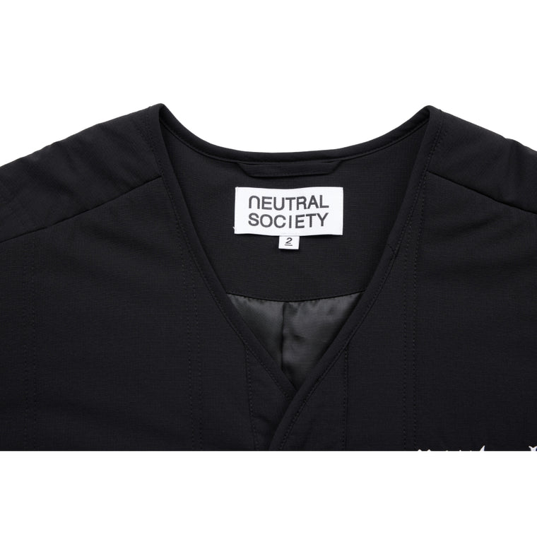 NEUTRAL SOCIETY NS LOGO LINER JACKET-BLACK
