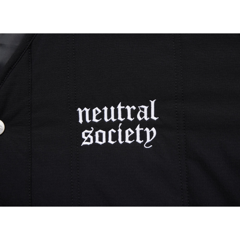 NEUTRAL SOCIETY NS LOGO LINER JACKET-BLACK