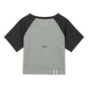 NEUTRAL SOCIETY NS LOGO MINI RAGLAN TEE-HEATHER GREY