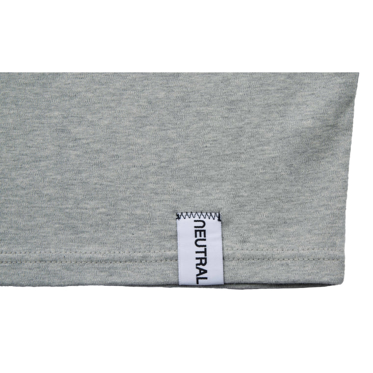 NEUTRAL SOCIETY NS LOGO MINI RAGLAN TEE-HEATHER GREY