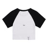 NEUTRAL SOCIETY NS LOGO MINI RAGLAN TEE-WHITE