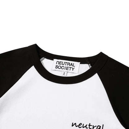 NEUTRAL SOCIETY NS LOGO MINI ROGLAN TEE-WHITE