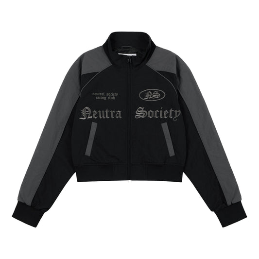 NEUTRAL SOCIETY NS LOGO RACING TRACK JACKET-BLACK