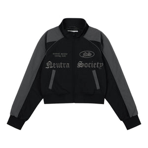 NEUTRAL SOCIETY NS LOGO RACING TRACK JACKET-BLACK