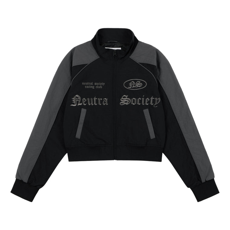 NEUTRAL SOCIETY NS LOGO RACING TRACK JACKET-BLACK