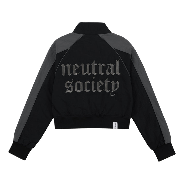 NEUTRAL SOCIETY NS LOGO RACING TRACK JACKET-BLACK