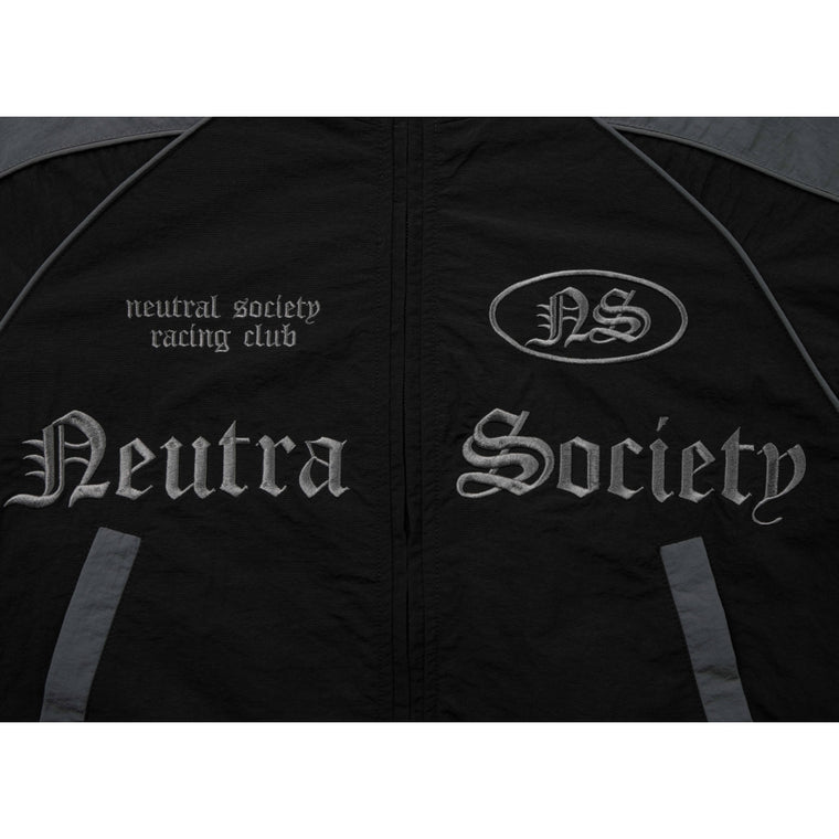 NEUTRAL SOCIETY NS LOGO RACING TRACK JACKET-BLACK