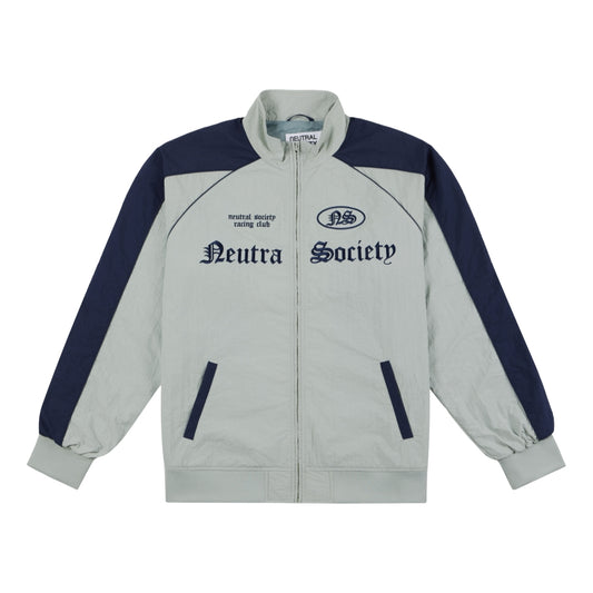NEUTRAL SOCIETY NS LOGO RACING TRACK JACKET-LIGHT GREY