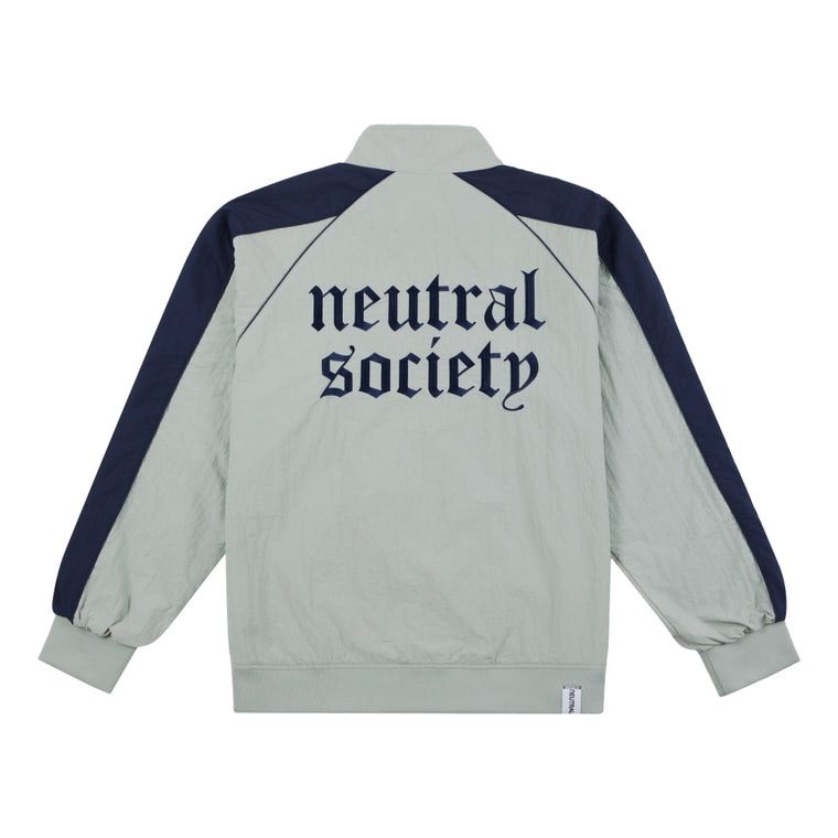 NEUTRAL SOCIETY NS LOGO RACING TRACK JACKET-LIGHT GREY
