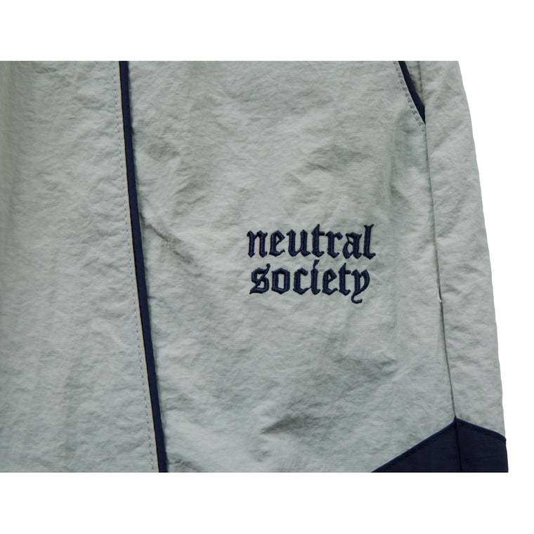 NEUTRAL SOCIETY NS LOGO RACING TRACK PANTS-LIGHT GREY