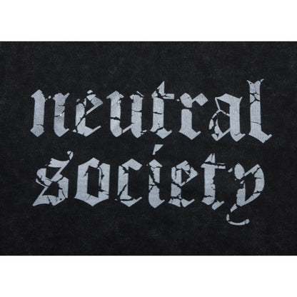 NEUTRAL SOCIETY NS LOGO ZIP UP HOODIE-BLACK